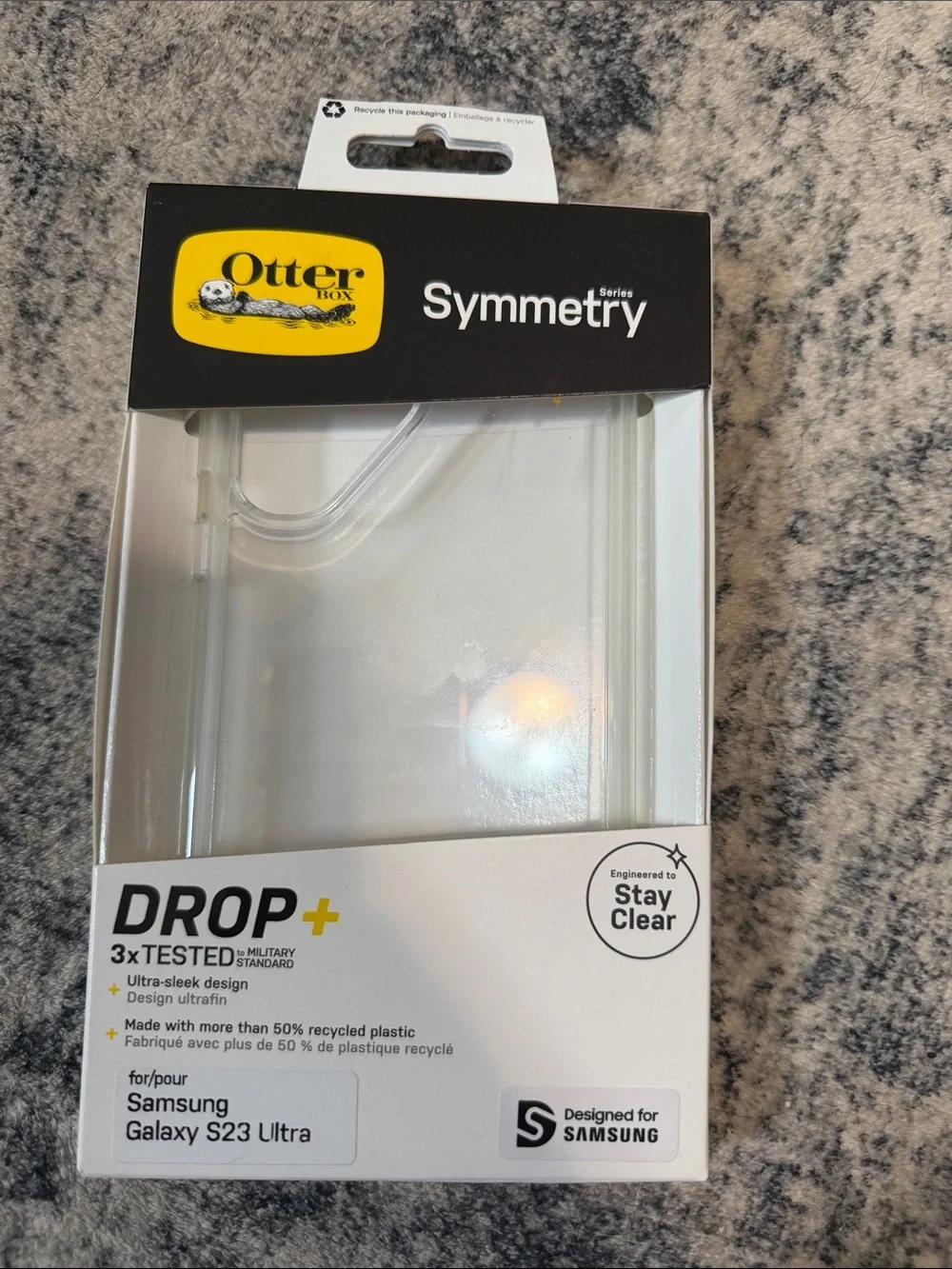 OtterBox Symmetry Clear Phone Case for Samsung Galaxy S23 Ultra - Transparent